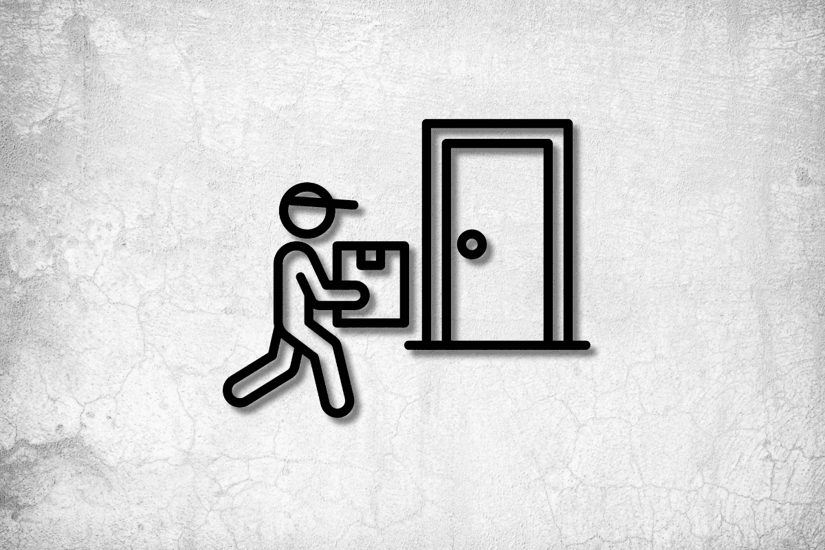 Package arriving at door